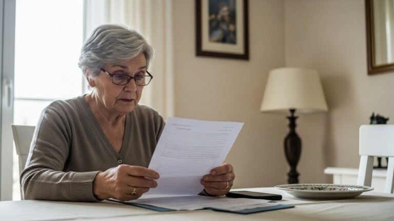 Una mujer jubilada está revisando la subida de pensiones 2026
