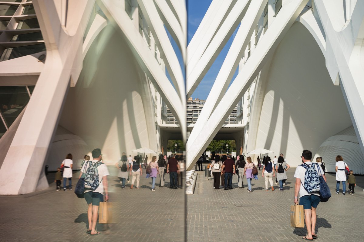 ReflejoVisitantesMuseuCiencies