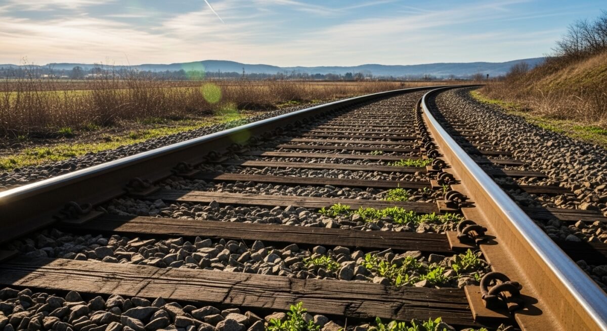 La CIAF investiga las causas del accidente de tren en Adamuz que deja 40 fallecidos tras el choque entre un Iryo y un Alvia La imagen muestra una vía de tren en una zona rural sin población cercana.