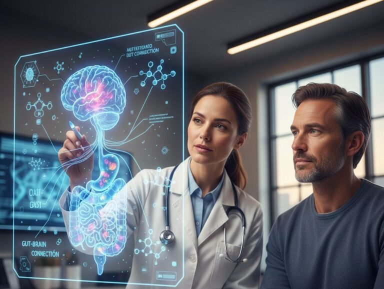 Muestra a dos científicos estudiando el estreñimiento-cronico-estudio-ciencia.