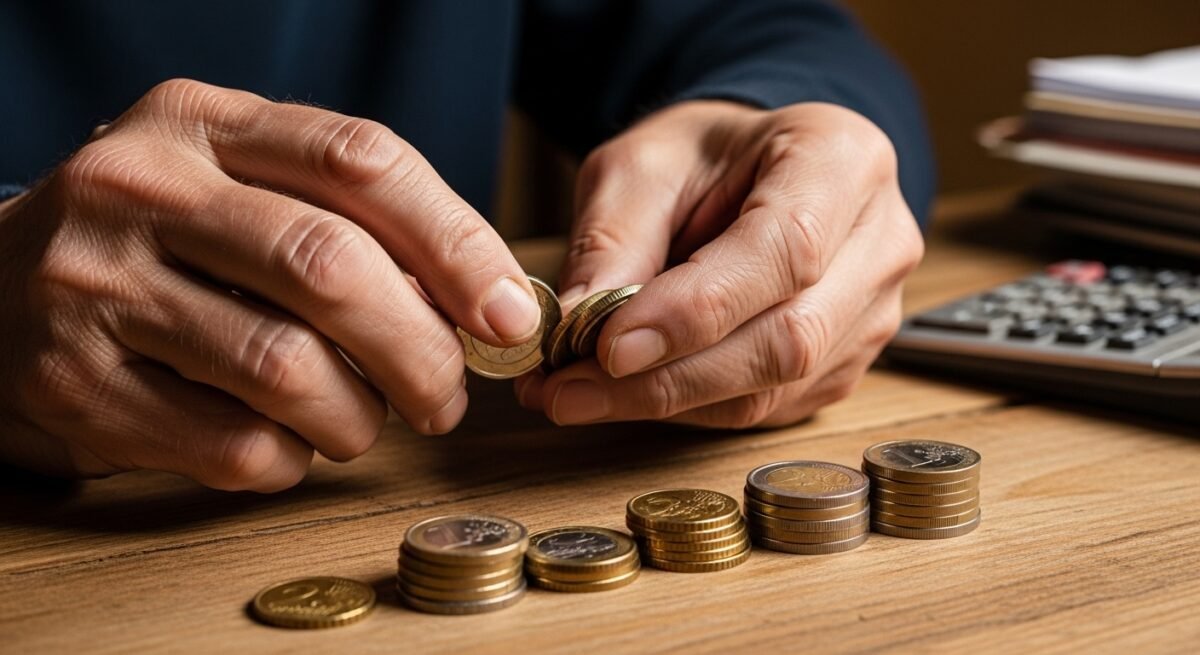 Aragón sube la Prestación Aragonesa Complementaria del IMV para 2026 Manos contando dinero representando la Prestación Aragonesa Complementaria del Ingreso Mínimo Vital