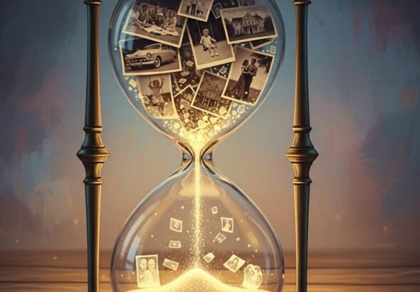 Concepto visual de los vida-tempo judgments y la fugacidad de la vida.