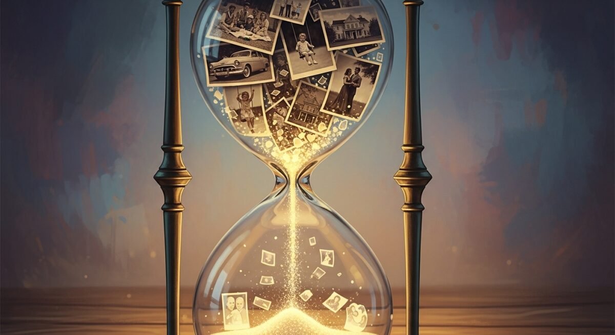 Concepto visual de los vida-tempo judgments y la fugacidad de la vida.