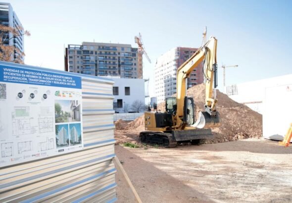 Inicio de las obras de las nuevas viviendas de protección pública en el barrio de Malilla de València.