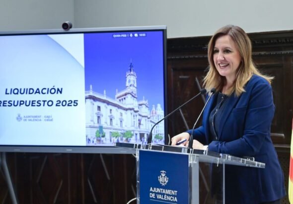 La Alcaldesa de Valencia María José Catalá en un acto oficial.