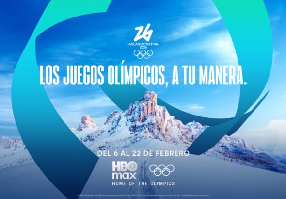 Imagen que muestra el cartel de la retransmisión de los juegos Milano Cortina en HBO Max