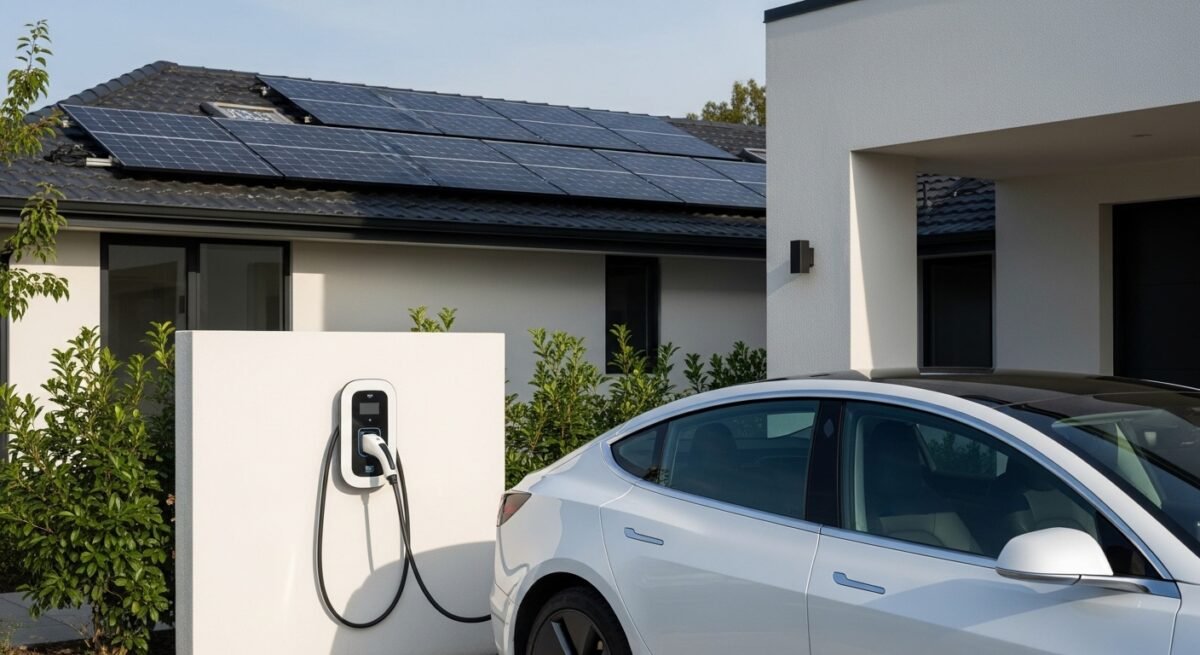 Ayudas 2026: Todo lo que debes saber para desgravar el 15% de tu nuevo coche eléctrico Vehículo eléctrico enchufado a un punto de recarga doméstico para aplicar la deducción fiscal.