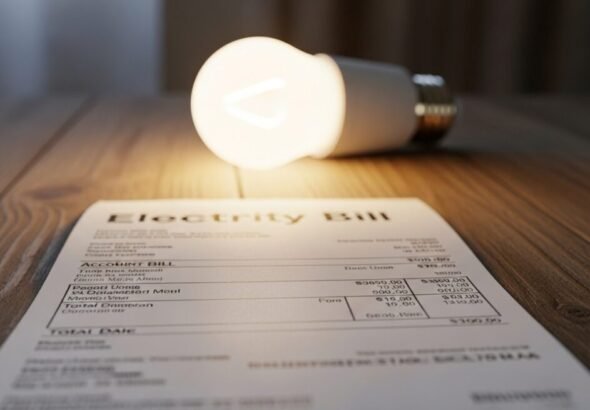 Factura de luz donde se aplica el descuento del bono social eléctrico.