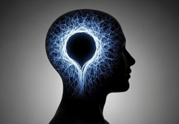 Representación conceptual de la afantasía en el cerebro humano.