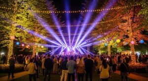 Recreación del Escenario principal de los Conciertos de Viveros 2026 en los Jardines del Real.