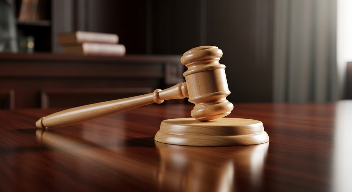 La Audiencia de Navarra condena a un hombre por homicidio en grado de tentativa Mazo judicial en un tribunal representando la condena a un hombre por homicidio en grado de tentativa.