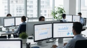 El Gobierno publica el nuevo Convenio Colectivo para establecimientos financieros de crédito Empleados en una oficina financiera bajo el nuevo Convenio colectivo para los establecimientos financieros de crédito.