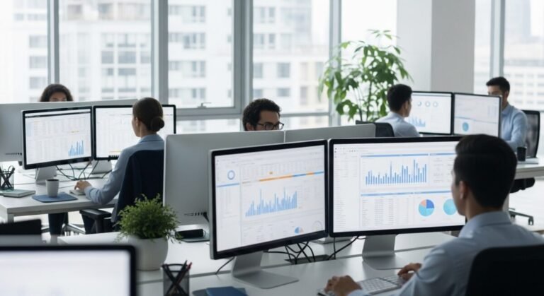 El Gobierno publica el nuevo Convenio Colectivo para establecimientos financieros de crédito Empleados en una oficina financiera bajo el nuevo Convenio colectivo para los establecimientos financieros de crédito.