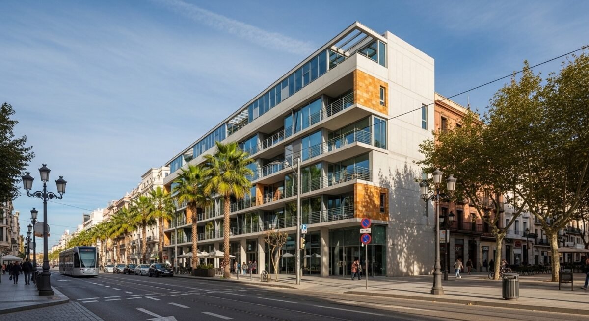 Guía de la Renta 2026: Cómo ahorrar hasta 9.000€ con las nuevas "deducciones verdes" Imagen de un edificio certificado para aplicar las deducciones verdes del IRPF.