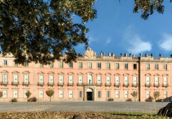 Fachada del Palacio Real de Riofrío, actualmente cerrado por reformas en su centro de visitantes.