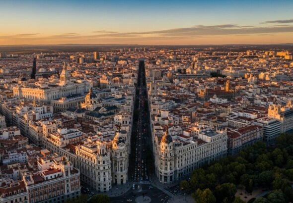Imagen que muestra MAdrid desde arriba con los presupuestos generales de MAdrid para 20226.