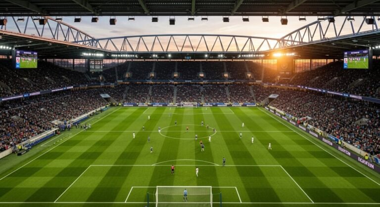 Imagen de un estadio de fútbol tras las sanciones de la Comisión Antiviolencia.