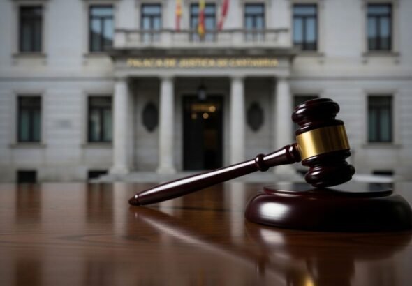 Fachada del tribunal sede de la Audiencia de Cantabria.