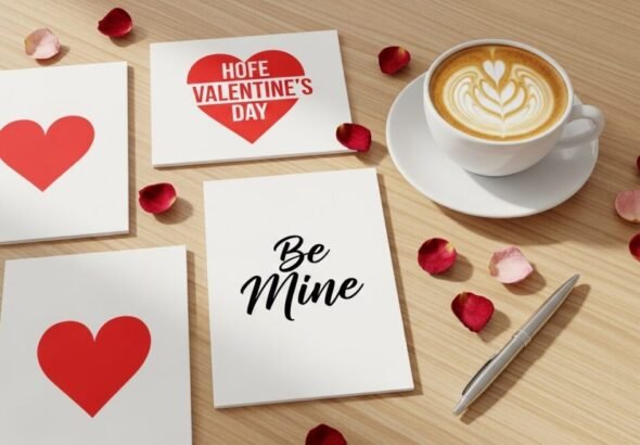 Selección de tarjetas de San Valentín para imprimir y regalar.