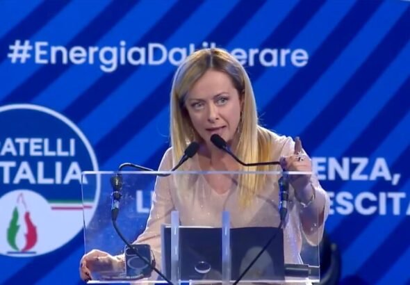 Imagen del nuevo documental de estreno El ascenso de Giorgia Meloni en Movistar Plus+