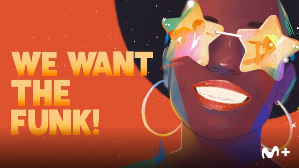 Movistar Plus+ estrena el documental We want the funk! el 3 de abril Cartel del estreno del documental We want the funk! en Movistar Plus+