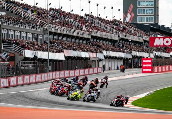 Imagen del gran premio de 2025 en el circuito Ricardo Tormo de Cheste del mundial de MotoGP.