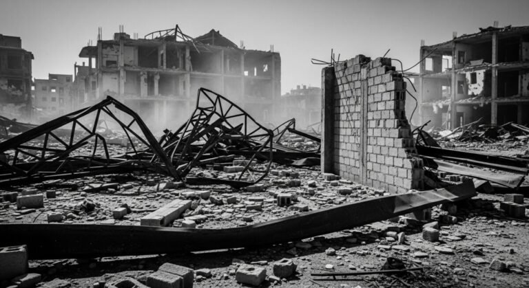 Ruinas de un edificio destruido