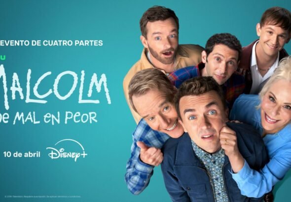 Cartel de la serie Malcolm: de mal en peor que se estrena en abril.