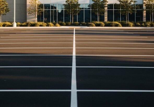 Recreación digital de un parking para aparcar en Fallas 2026 en Valencia