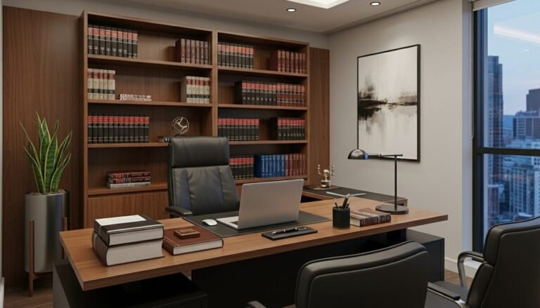 Imagen de un despacho de abogados sobre los concursos de acreedores en Valencia. Recreación digital.