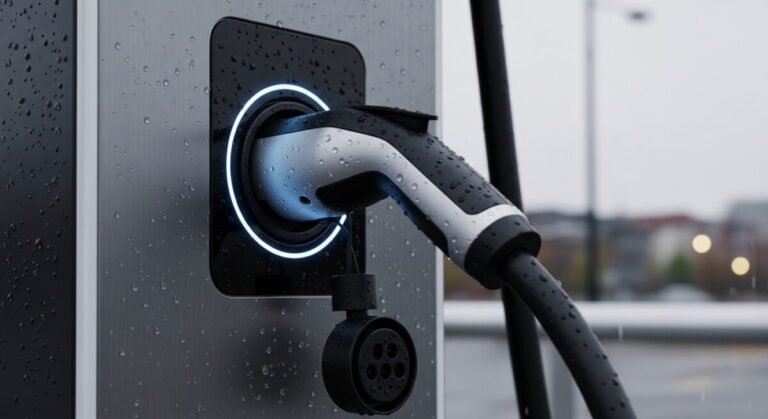 Imagen de un cargador eléctrico de coches sobre la prórroga del convenio Bureau Veritas para 2026.