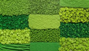 Imagen de diferentes colores verdes y texturas sobre la exposición VerdeVerdad