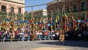 Recreación digital de la mascletà Catarsis de hoy en Valencia de las Fallas 2026.