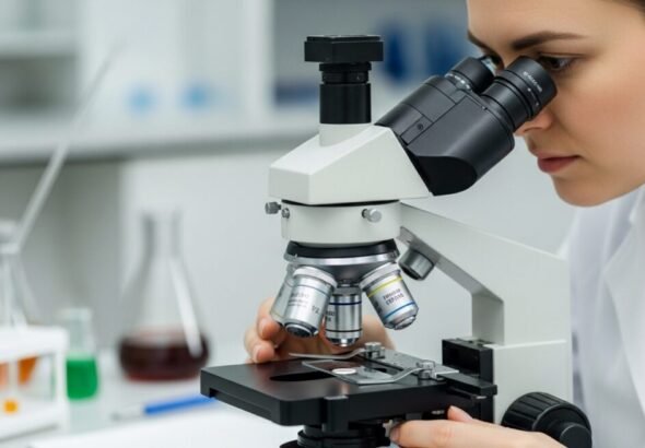 Un científico estudiando como matar de hambre al cáncer.