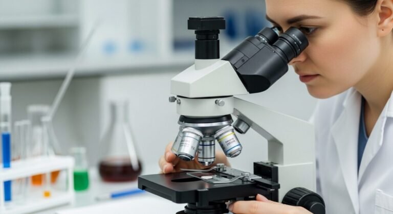 Un científico estudiando como matar de hambre al cáncer.
