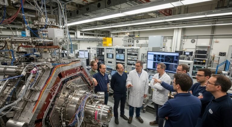 El CERN descubre un nuevo "primo pesado" del protón: qué significa este avance para la ciencia Recreación digital de científicos investigando en el CERN.