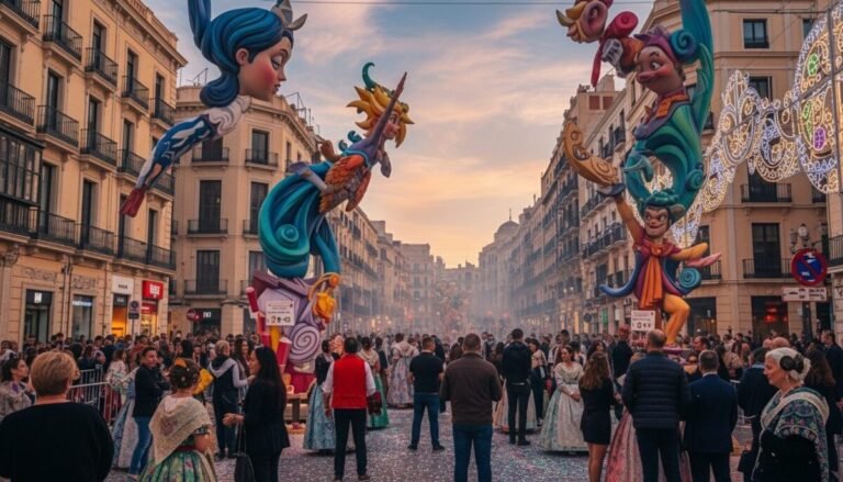 Imagen de las fallas de valencia 2026 con el disparo de la mascletà de Pitotecnia Tamarit.
