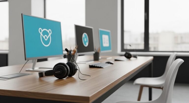Contact Center: auriculares de oficina que representan las tablas salariales 2026 del sector.