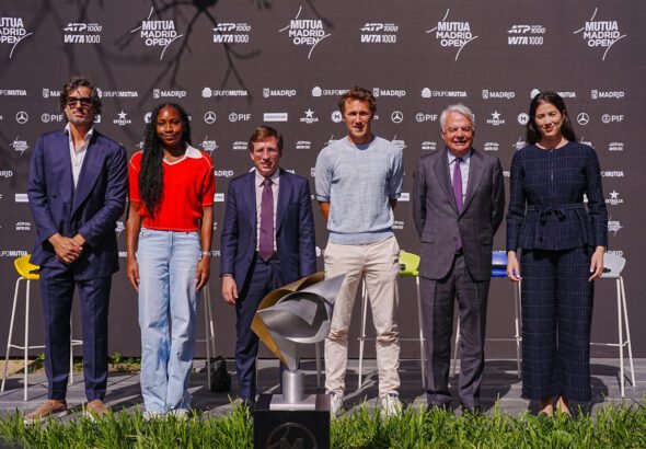 Almeida, en la presentación del Mutua Madrid Open 2026 con representantes