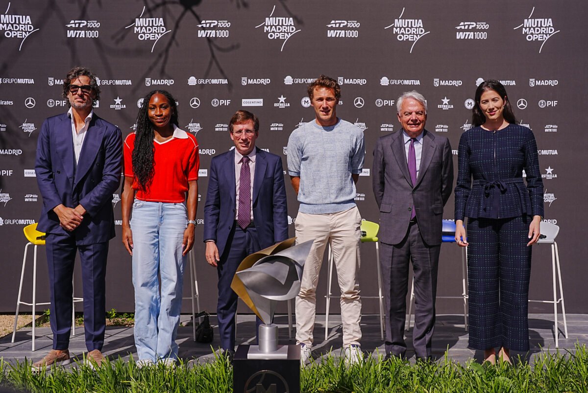 Almeida, en la presentación del Mutua Madrid Open 2026 con representantes