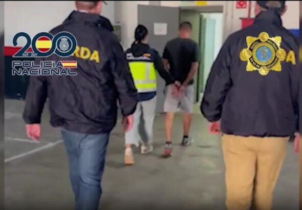 Imagen de la detención de los cabecillas del clan irlandés Hutch