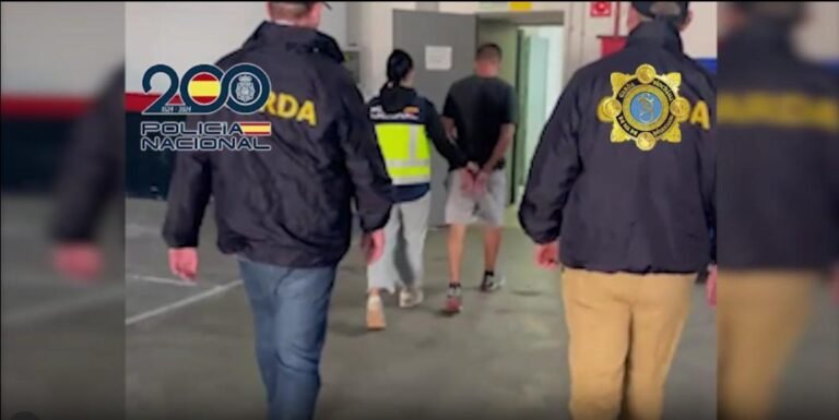 Cae en Lanzarote uno de los cabecillas del clan irlandés "Hutch" Imagen de la detención de los cabecillas del clan irlandés Hutch