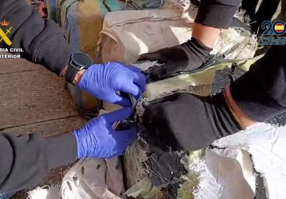 Imagen de la intervención de contra el narcotráfico en Sevilla en la operación Itálica