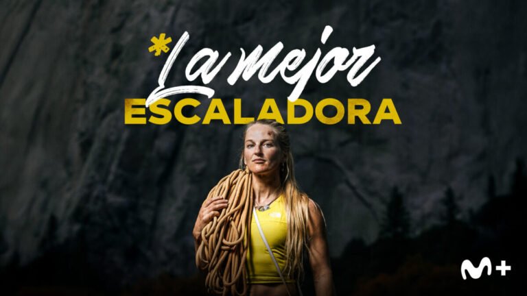 Emily Harrington estrena 'La mejor escaladora' en Movistar Plus+ Emily Harrington en el cartel oficial del documental de Movistar Plus+ "La mejor escaladora".