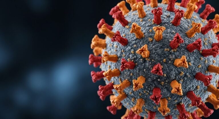 BA.3.2 "Cigarra": La nueva variante de COVID-19 que vigilan los expertos por su alto nivel de mutación Recreación digital de la nueva variante BA.3.2 cigarra.