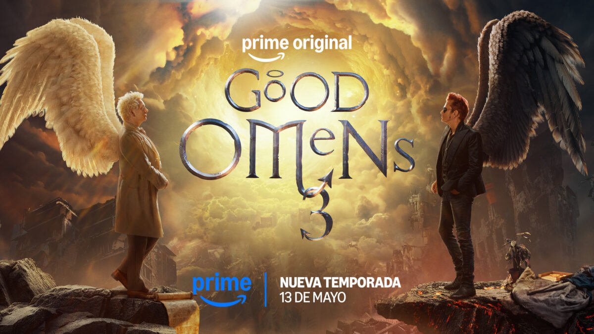 Cartel oficial del desenlace de la serie 'Good Omens' en Prime Video.