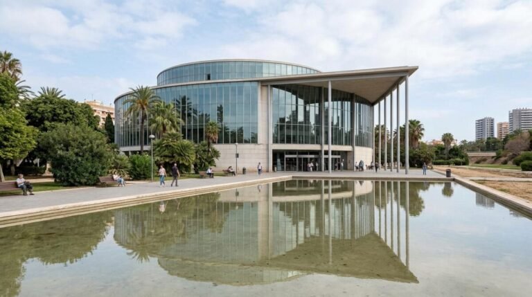 Imagen de los jardines del Palau en Valencia . Recreación digital.