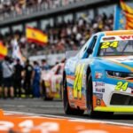 Recreación digital de un coche en el Valencia NASCAR Fest