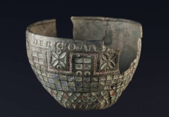 Reconstrucción 3D de la copa romana de Berlanga, un objeto de recuerdo militar.