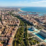 Vista aérea de Valencia sobre el citylab 2026 donde valencia ha escalado 52 puestos